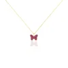 Collier Solena Papillon Or Jaune