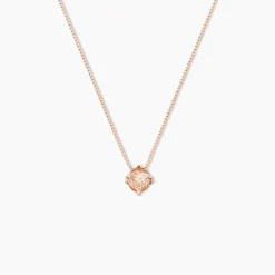 Collier Solitaire Argent Rose Rio Santa Teresa Oxyde De Zirconium