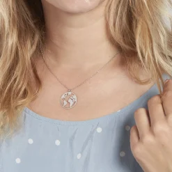 Collier Soukaina Argent Blanc