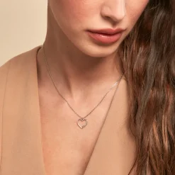 Collier Soumia Argent Blanc