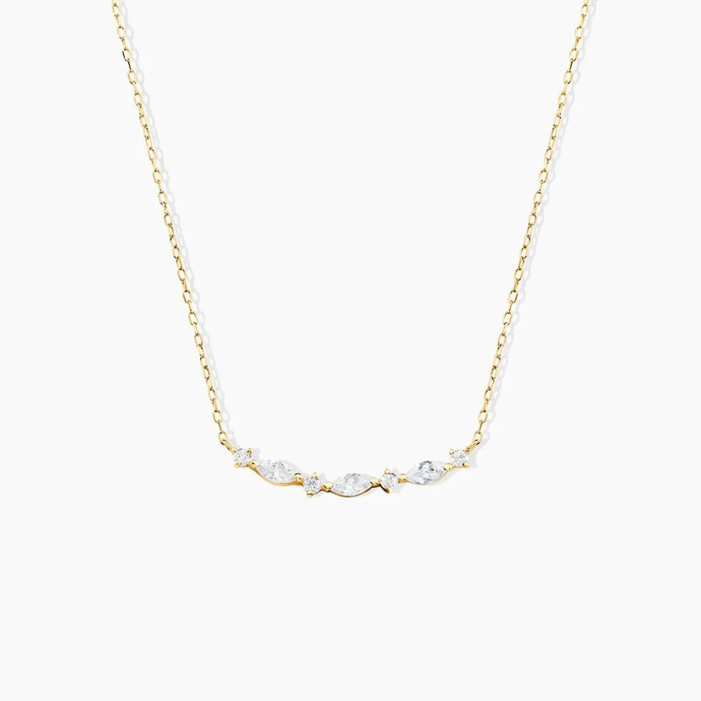 Collier Sparkle Or Jaune Oxyde De Zirconium