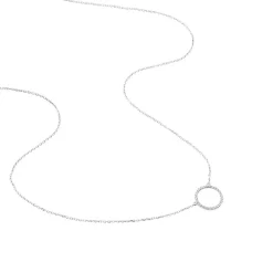 Collier Stip Or Blanc Oxyde De Zirconium