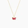 Collier Sulivia Papillon Or Jaune
