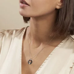 Collier Suzanne Argent Blanc Céramique Et Oxyde De Zirconium