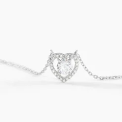 Collier Suzon Argent Blanc Oxyde De Zirconium