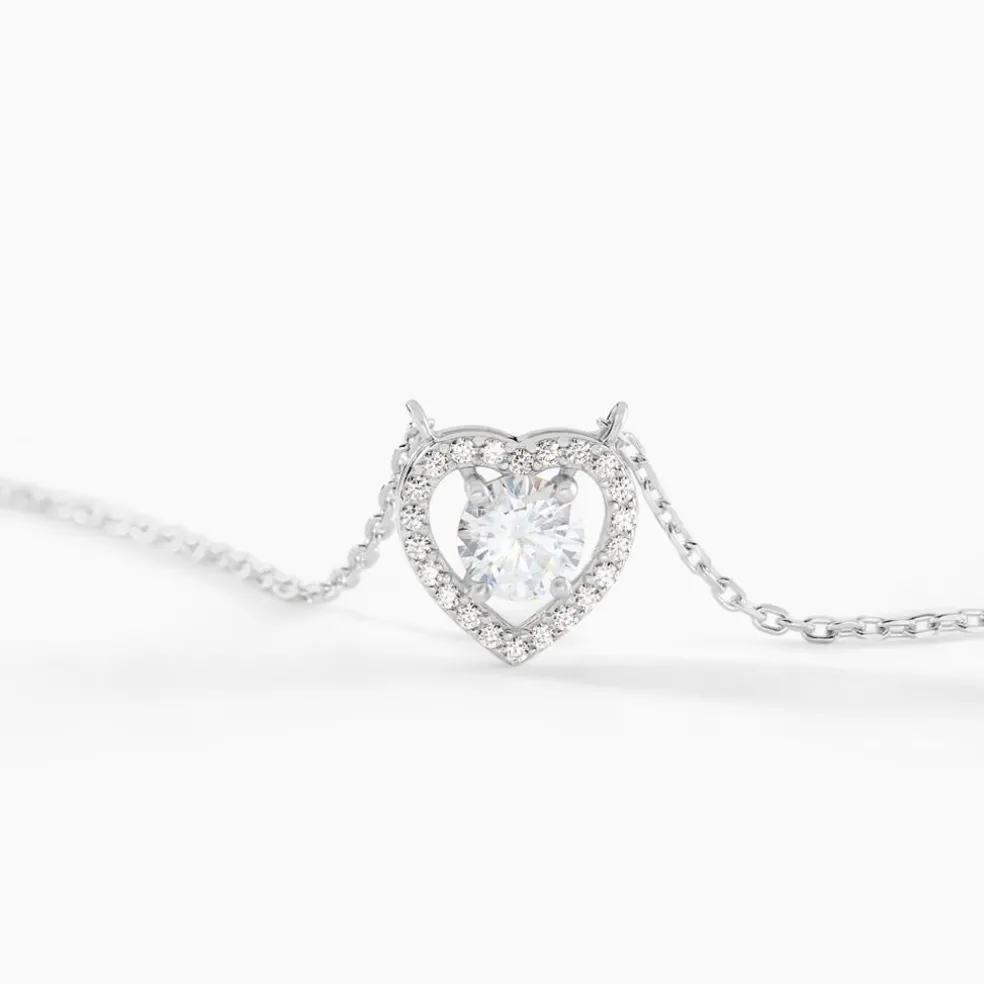 Collier Suzon Argent Blanc Oxyde De Zirconium