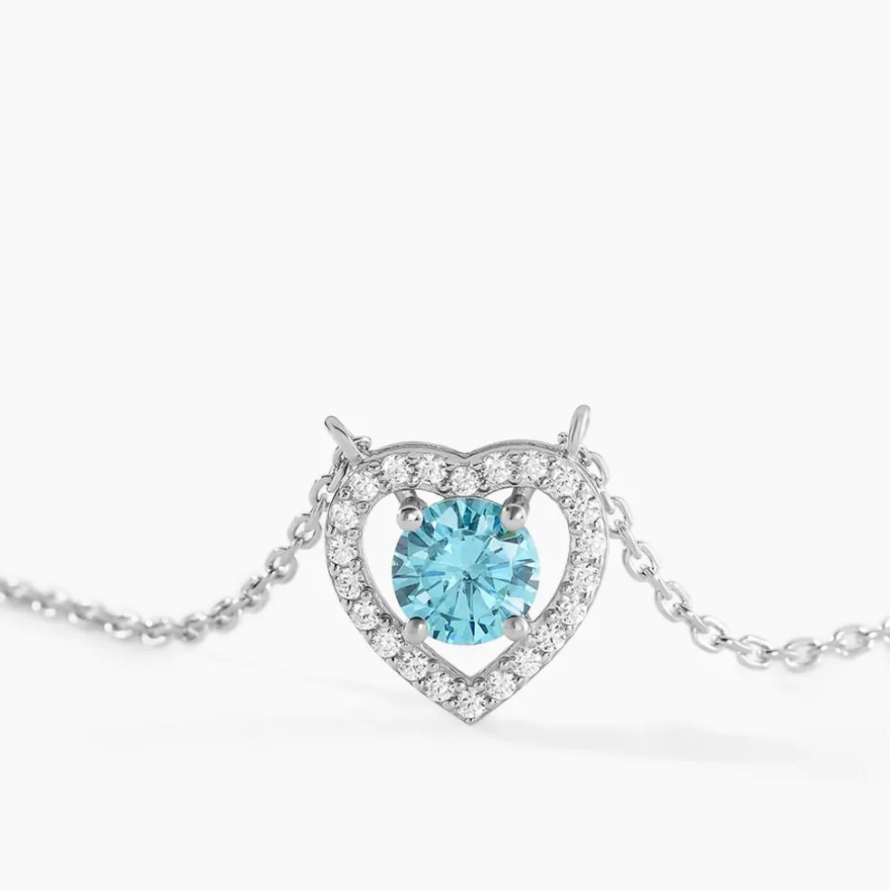 Collier Suzon Argent Blanc Oxyde De Zirconium