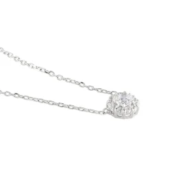 Collier Swanny Argent Blanc Oxyde De Zirconium