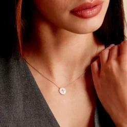 Collier Sweet Rosace Or Jaune Oxyde De Zirconium