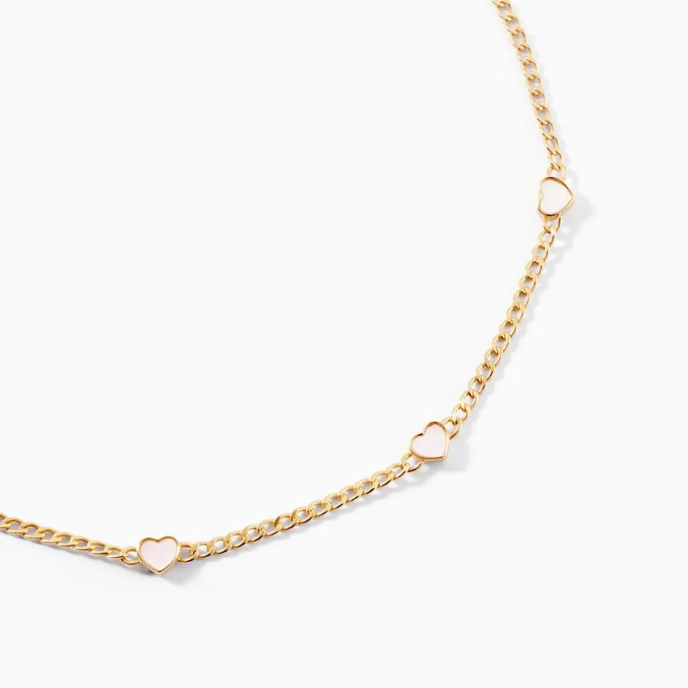 Collier Sweetheart Or Jaune Nacre