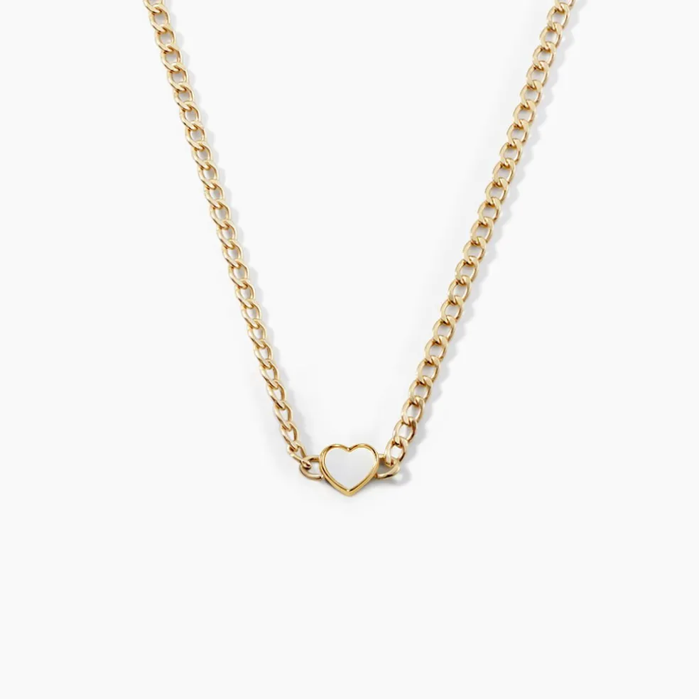 Collier Sweetheart Or Jaune Nacre