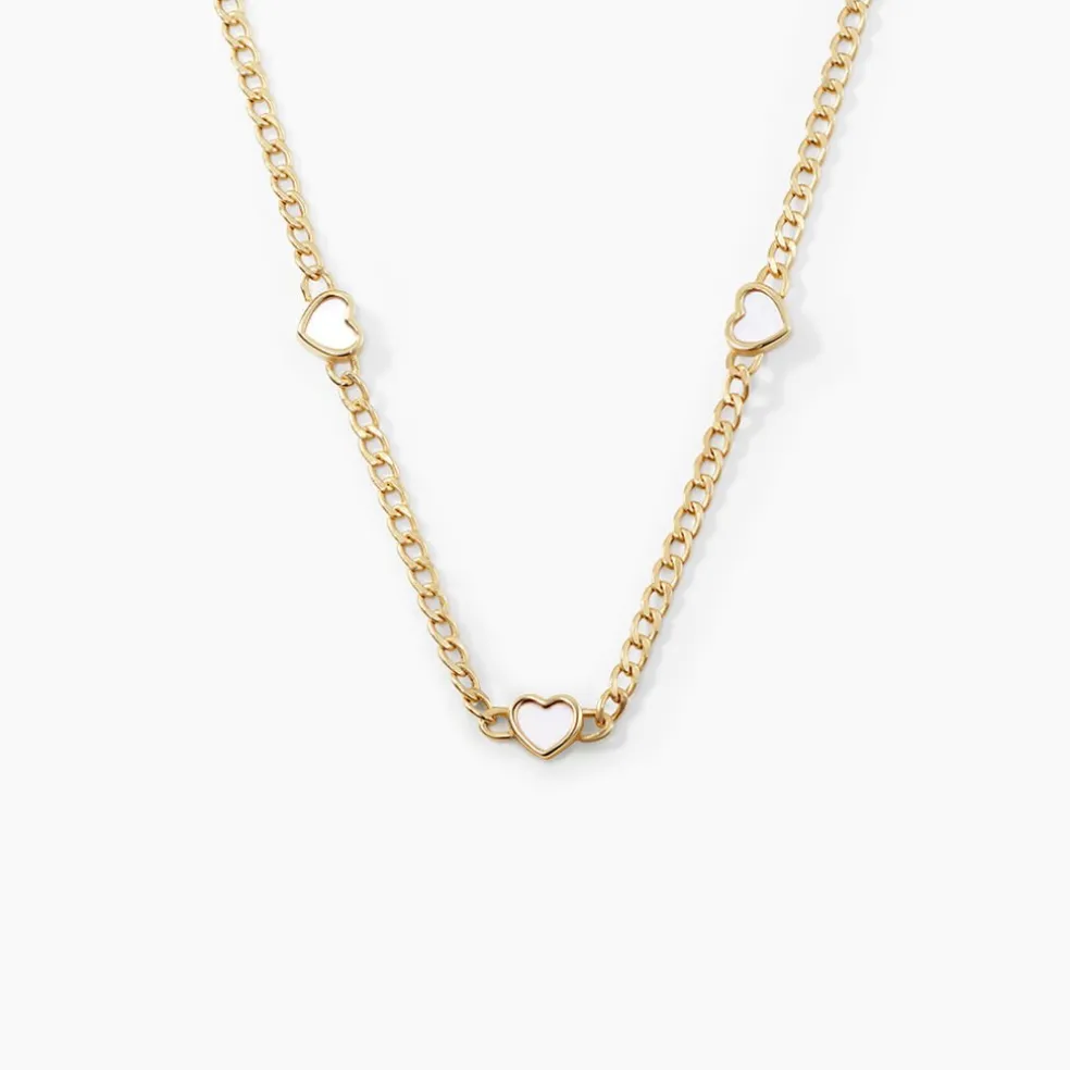 Collier Sweetheart Or Jaune Nacre