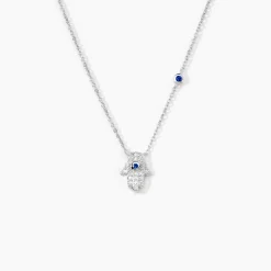 Collier Symbolique Argent Blanc Oxyde De Zirconium