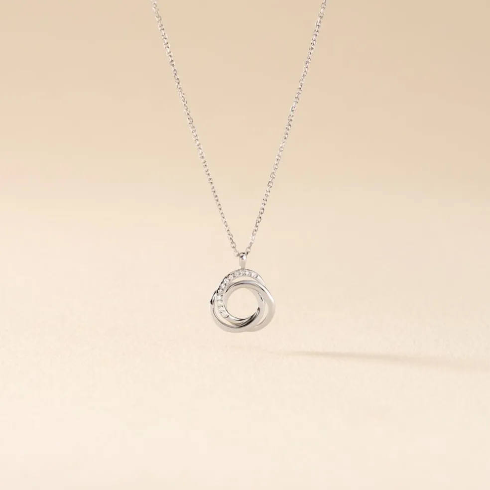 Collier Syrena Or Blanc Diamant