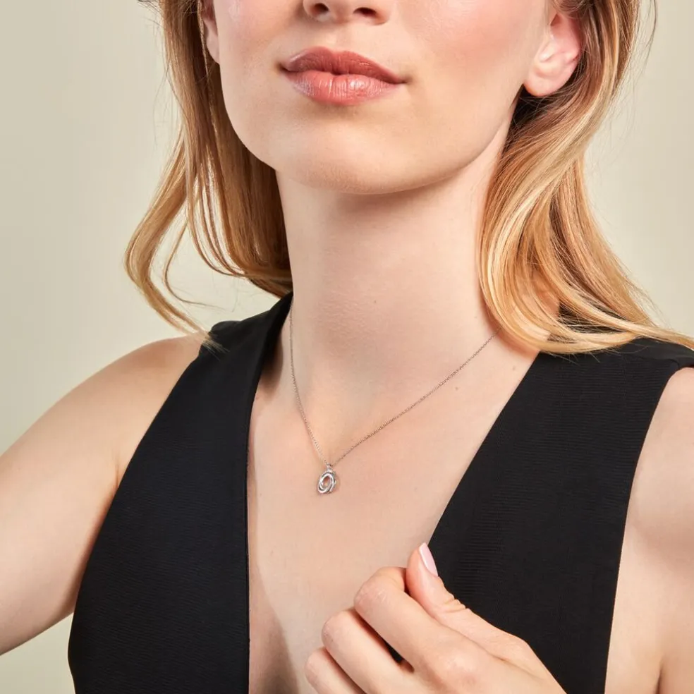 Collier Syrena Or Blanc Diamant