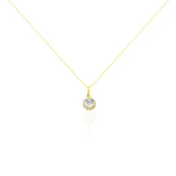 Collier Tahera Or Jaune Oxyde De Zirconium