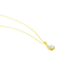Collier Tahera Or Jaune Oxyde De Zirconium