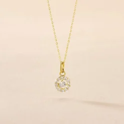 Collier Tahera Or Jaune Oxyde De Zirconium