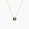 Collier Talisman Or Jaune Malachite Diamant