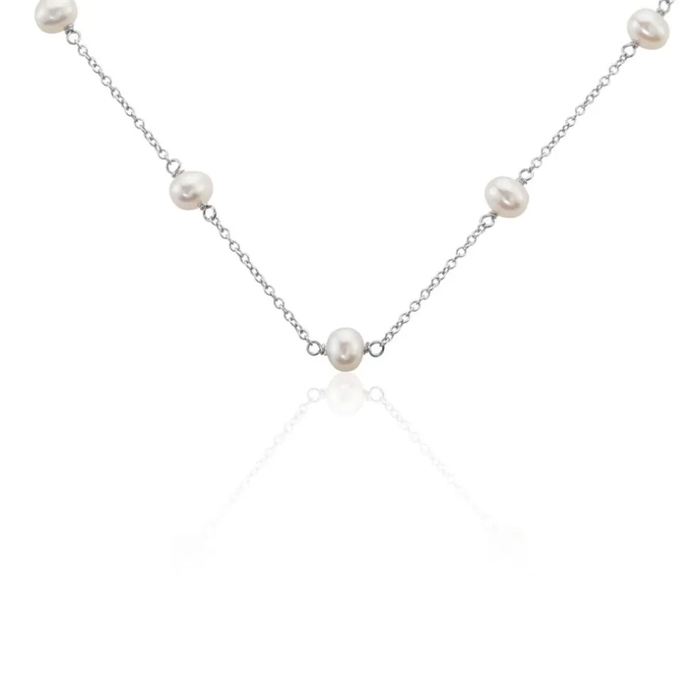 Collier Tanis Argent Perle De Culture
