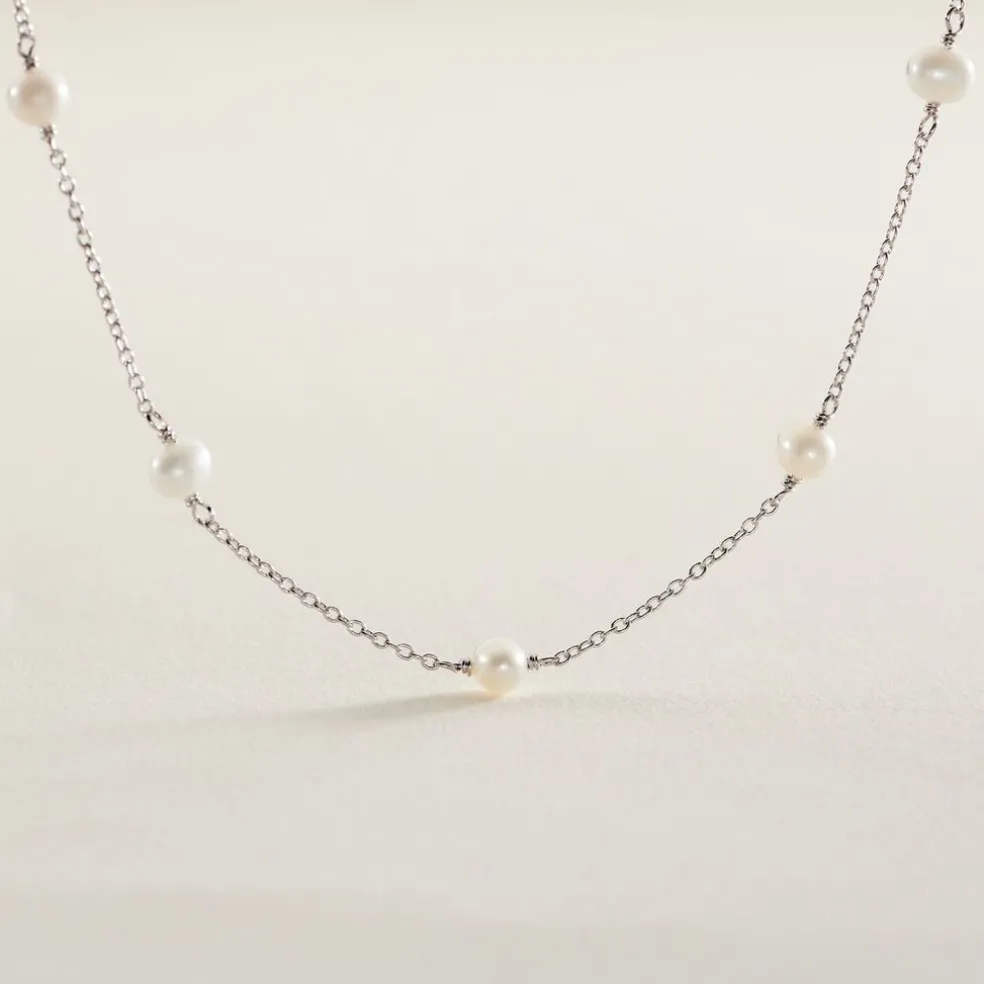 Collier Tanis Argent Perle De Culture