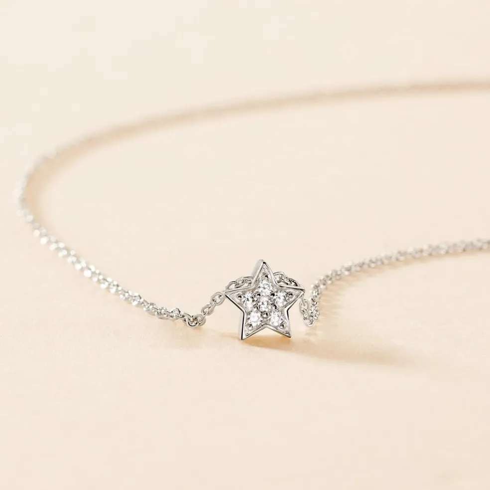 Collier Taona Argent Blanc Oxyde De Zirconium