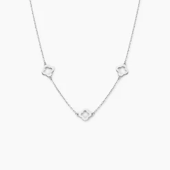 Collier Tavie Argent Blanc