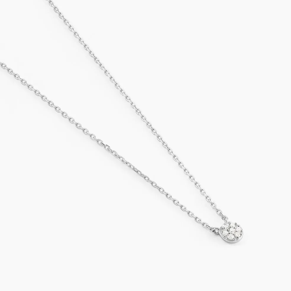 Collier Teani Or Blanc Diamant