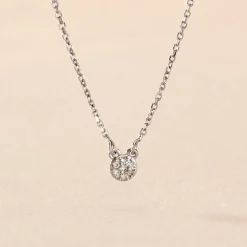 Collier Teani Or Blanc Diamant