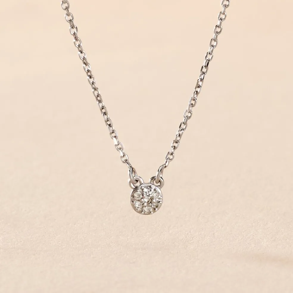 Collier Teani Or Blanc Diamant