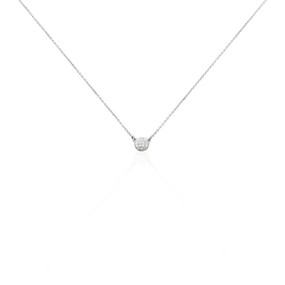 Collier Teani Or Blanc Diamant