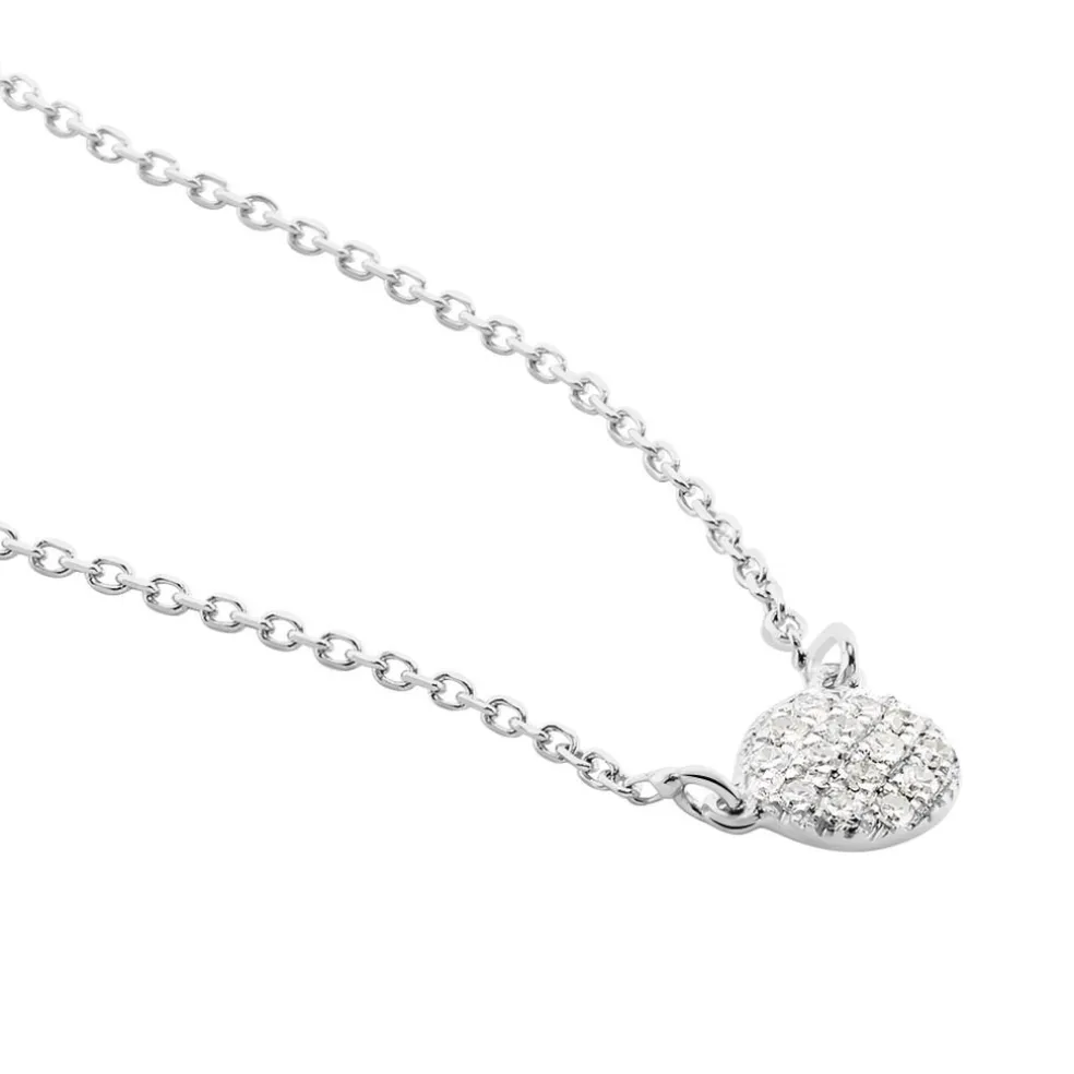 Collier Teani Or Blanc Diamant