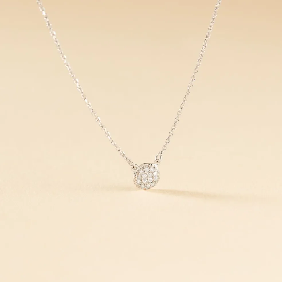 Collier Teani Or Blanc Diamant