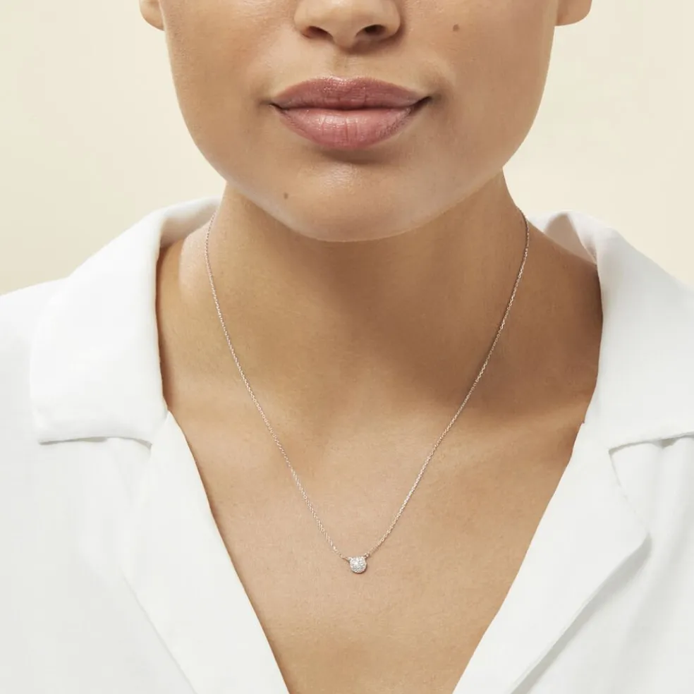 Collier Teani Or Blanc Diamant