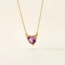 Collier Tender Love Or Jaune Améthyste