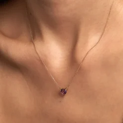 Collier Tender Love Or Jaune Améthyste