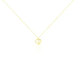 Collier Terentille Coeur Or Jaune Oxyde De Zirconium