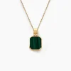 Collier Tertiussa Or Jaune Malachite