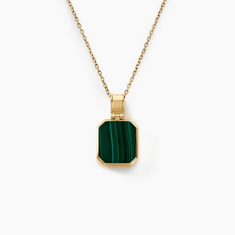 Collier Tertiussa Or Jaune Malachite
