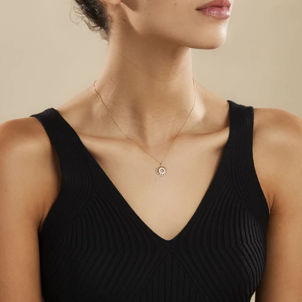 Collier Thallya Or Jaune Oxyde De Zirconium