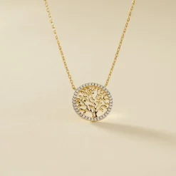 Collier Theolina Plaqué Or Jaune Oxyde De Zirconium