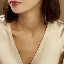 Collier Theoline Argent Blanc Oxyde De Zirconium