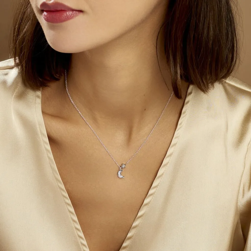 Collier Theoline Argent Blanc Oxyde De Zirconium