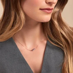 Collier Tiara Or Jaune Améthyste Oxyde De Zirconium