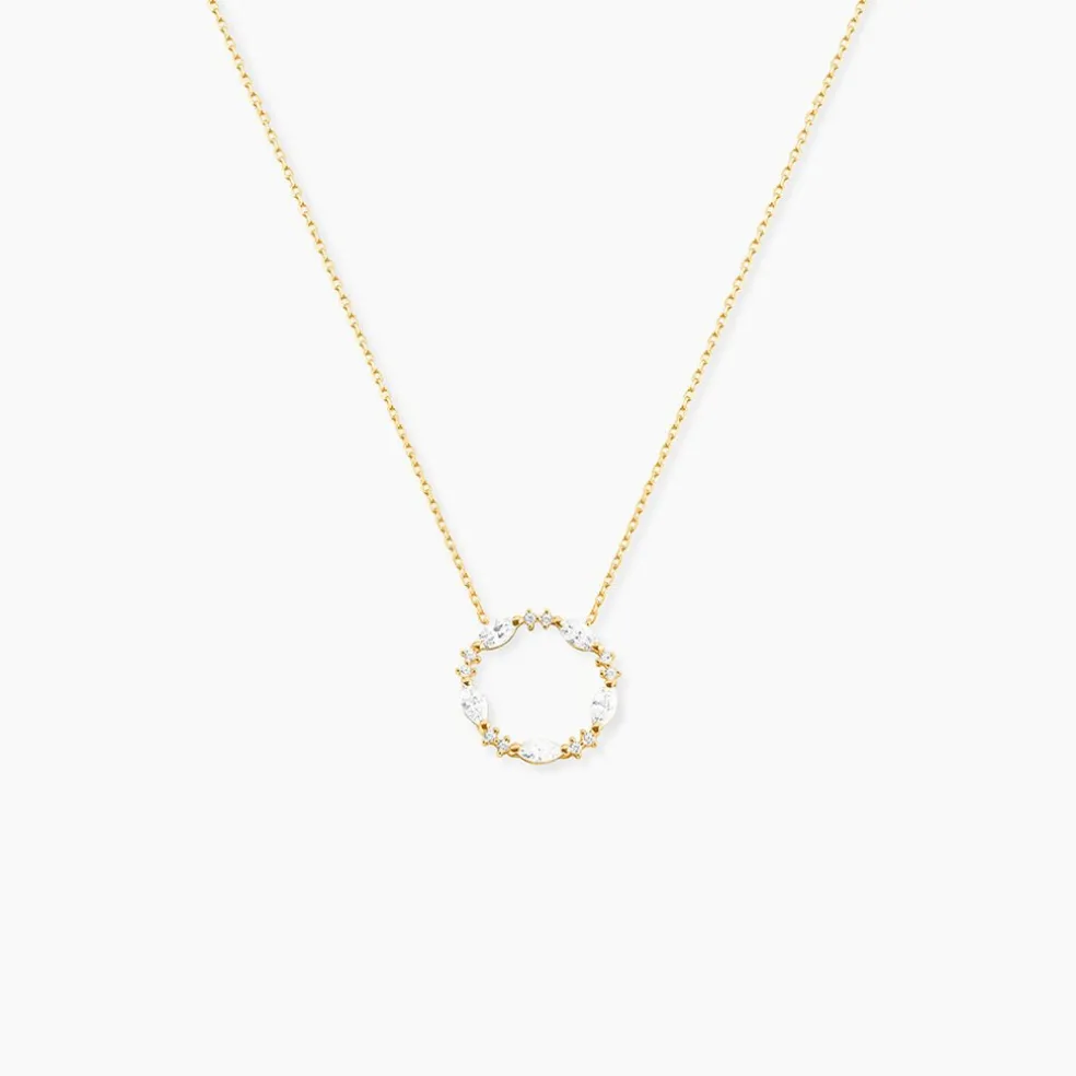 Collier Tiara Or Jaune Oxyde De Zirconium