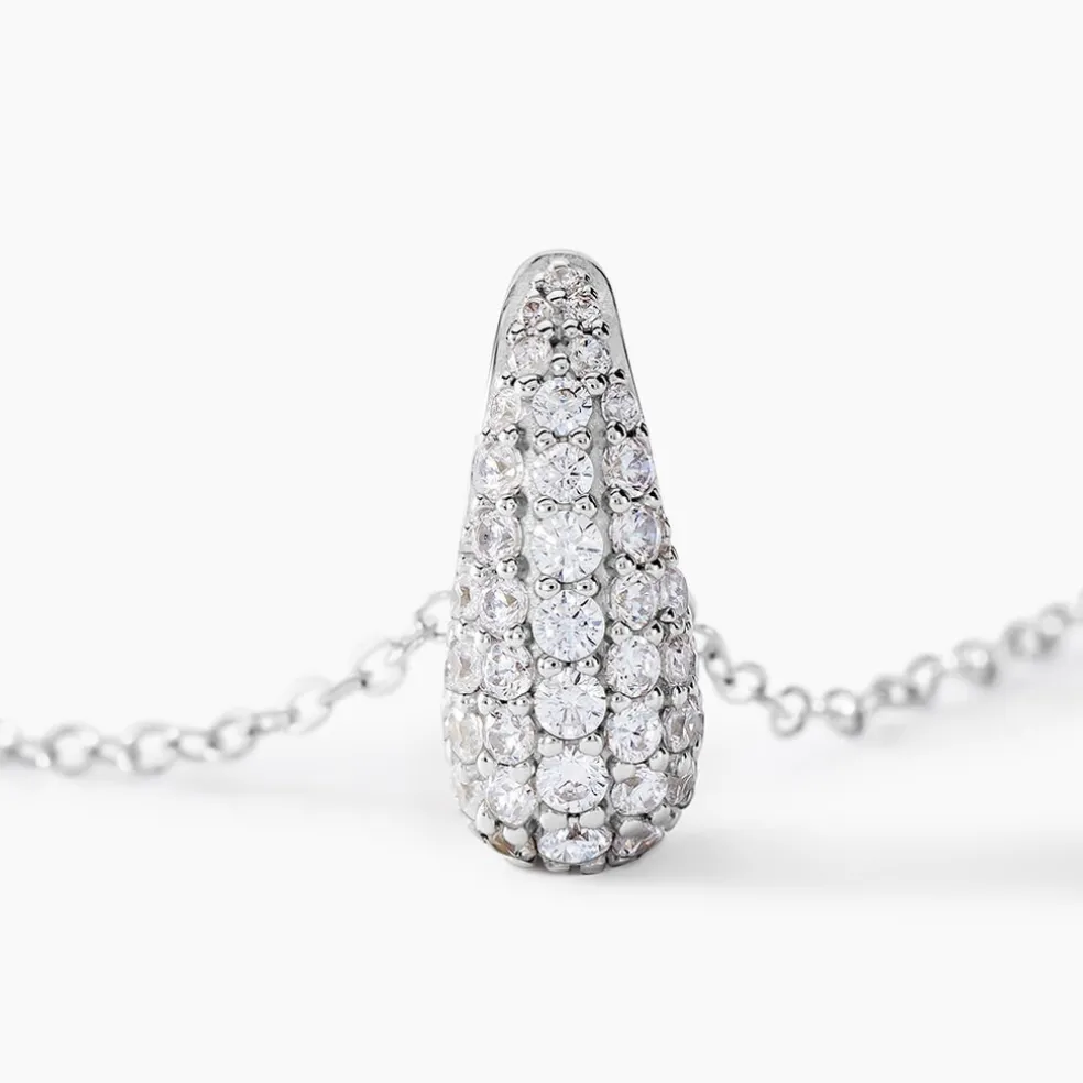 Collier Tiwa Argent Bicolore Oxyde De Zirconium