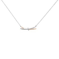 Collier Tonnia Or Bicolore Diamant