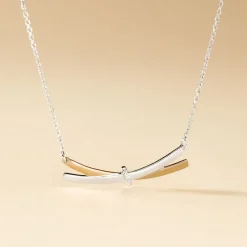 Collier Tonnia Or Bicolore Diamant