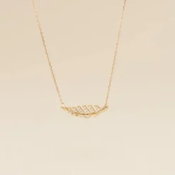 Collier Tourkia Or Jaune Oxyde De Zirconium