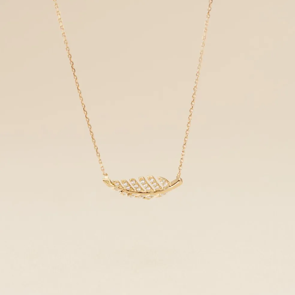 Collier Tourkia Or Jaune Oxyde De Zirconium